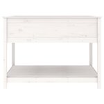 vidaXL Jardinière et étagère Blanc 111 5x111 5x81cm Bois massif de pin