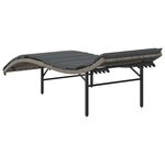 vidaXL Chaises longues lot de 2 avec coussins gris résine tressée