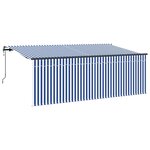 vidaXL Store avec Store Rayé Crème 350 x 200 x 120 cm Tissu et Métal