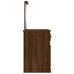 vidaXL Coiffeuse et miroir chêne marron 90x50x132 5 cm bois ingénierie