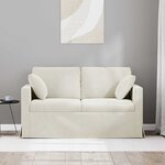 vidaXL Canapé Crème 138 x 78 x 80 cm Velours