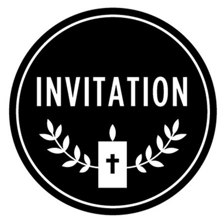 Tampon bois - Communion invitation