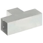 vidaXL Connecteurs de poteau 4Pièces Forme en T Métal galvanisé 101x101mm