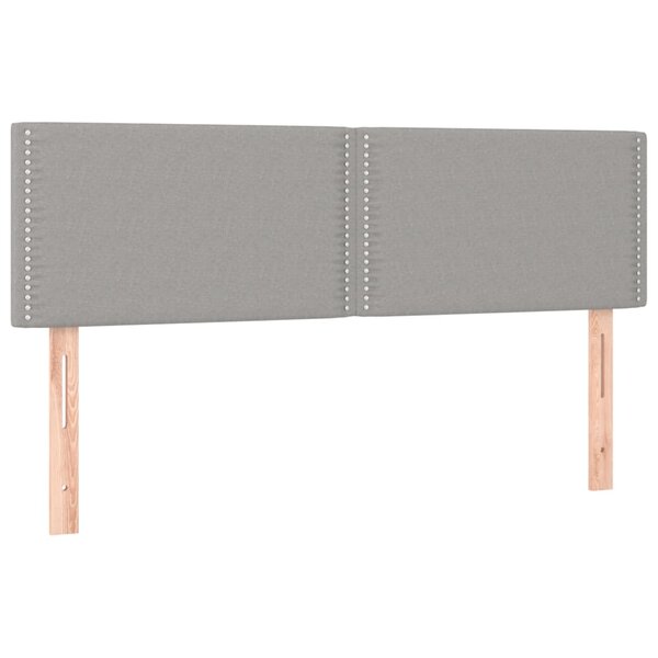 vidaXL Têtes de lit 2 Pièces Gris clair 72x5x78/88 cm Tissu