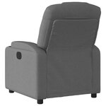 vidaXL Fauteuil inclinable électrique Gris foncé Tissu