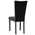 vidaXL Chaises à manger lot de 4 Noir Velours
