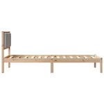 vidaXL Cadre de lit Gris clair 100 x 200 cm Pin massif