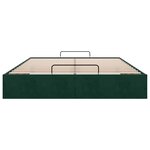 vidaXL Cadre de lit ottoman sans matelas vert foncé 140x190 cm velours