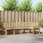 vidaXL Ensemble de canapés d'extérieur 5 Pièces Blanc et Beige