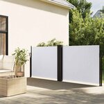 vidaXL Auvent latéral rétractable blanc 100x600 cm