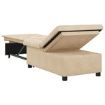 vidaXL Canapé-Lit Crème 67 x 194 x 82 cm Tissu en microfibre