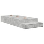 vidaXL Cadre de lit avec rangement Gris béton 236.5 x 100 x 31.5 cm