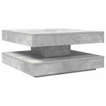 vidaXL Table basse rotative à 360 degrés gris béton 70x70x34 5 cm