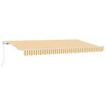 vidaXL Auvent Rétractable Jaune 350 x 200 cm tissu