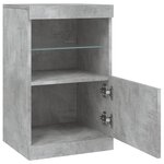 vidaXL Buffet avec lumières LED gris béton 41x37x67 cm