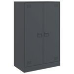 vidaXL Buffet anthracite 67x39x107 cm acier