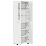 vidaXL Haut Armoire FLORIN Blanc 60 x 35 x 182 cm Bois d'ingénierie