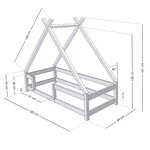 Lit cabane enfant TAHUKA 80 x 180 beige