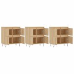 vidaXL Buffets 3 Pièces Chêne sonoma Bois d'ingénierie