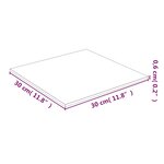 vidaXL Dessus de table Transparent 30x30 cm Verre trempé
