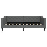 vidaXL Lit de jour gris foncé 100x190 cm tissu