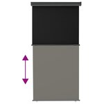 vidaXL Auvent latéral de balcon 122x250 cm noir