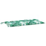vidaXL Coussins de banc de jardin lot de 2 motif de feuilles
