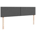 VidaXL Cadre de lit ottoman avec matelas gris foncé 200x200cm tissu