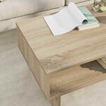 vidaXL Table basse Chêne Sonoma 80 x 46 x 35 cm Bois d'ingénierie