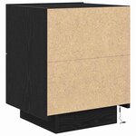 vidaXL Cabinet de chevet avec tiroir 2 Pièces Chêne noir