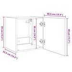 vidaXL Meuble TV mural avec lumières LED noir 40 5x35x40 cm