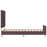 vidaXL Cadre de lit avec tête de lit Marron foncé 90 x 190 cm tissu