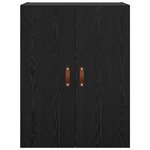 vidaXL Armoire Murale Montage mural 2 Pièces Chêne noir 69 5 x 34 x 90 cm