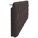 vidaXL Coussin de tête de lit marron foncé 160 cm tissu