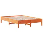 vidaXL Cadre de lit sans matelas cire marron 150x200cm bois pin massif
