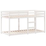 vidaXL Lit superposé sans matelas blanc 75x190 cm bois de pin massif