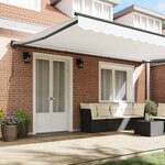 vidaXL Auvent Rétractable Blanc 500x300 cm tissu