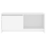 vidaXL Meuble TV Blanc 90x35x40 cm Bois d'ingénierie
