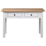 vidaXL Table console Blanc 110x40x72 cm Pin solide Gamme Panama