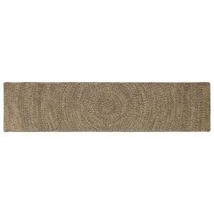 vidaXL Tapis de surface Naturel et noir 60 x 250 cm Jute
