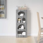 vidaXL Buffet Gris Sonoma 40 x 35 x 100 5 cm Bois d'ingénierie