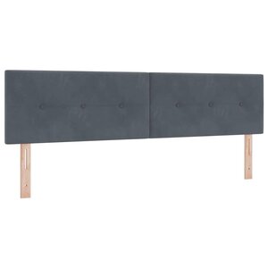 vidaXL Tête de lit avec tête de lit Gris foncé 180 cm Cuir synthétique