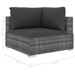 Salon de jardin meuble d'extérieur ensemble de mobilier 4 pièces avec coussins résine tressée gris 02_0016182