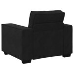 vidaXL Fauteuil noir 60 cm velours
