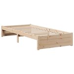 vidaXL Lit bibliothèque sans matelas 90x190 cm bois de pin massif