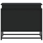 vidaXL Boîte de rangement avec couvercle noir bois d'ingénierie