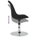 vidaXL Chaises pivotantes à manger lot de 4 Noir Tissu