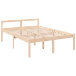 vidaXL Lit pour personne âgée et tête de lit 140x200 cm bois massif