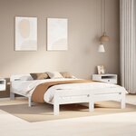 vidaXL Cadre de lit sans matelas blanc 140x200 cm bois de pin massif