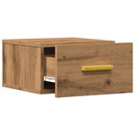 vidaXL Table de chevet murale chêne artisanal 35x35x20 cm